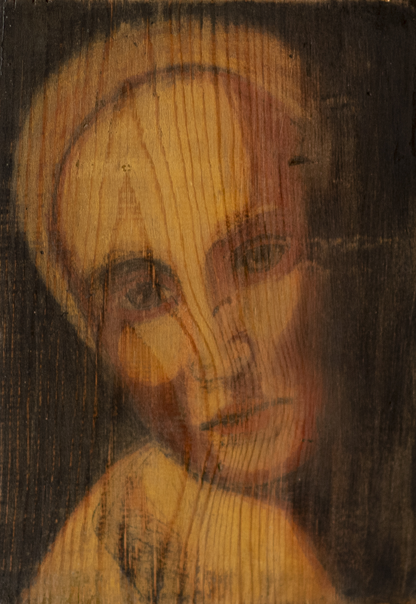 Pastel sec réalisé sur bois